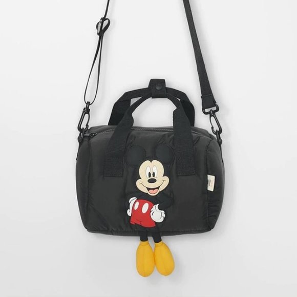 2021 Mickey Mouse Dangly Feet Zipper Bag with Yellow Sequin Minnie Mouse Ears - Picture 6 of 7